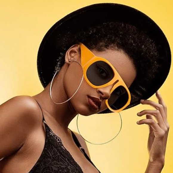 Trendy orange sunglasses